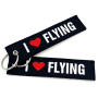 Keychain "I love flying" Black