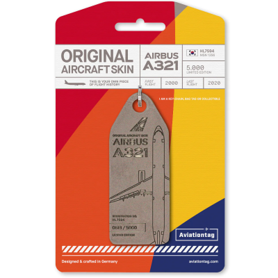 Airbus A321 HL7594 keychain (Asiana Airlines)