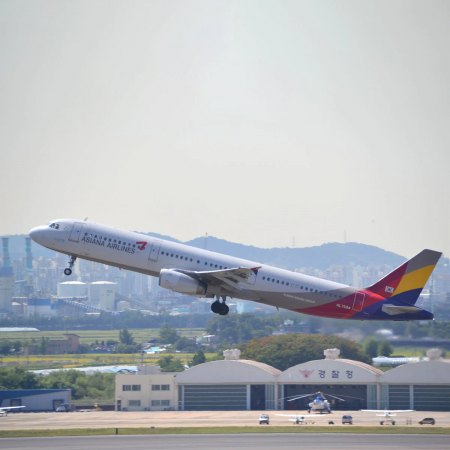 Airbus A321 HL7594 keychain (Asiana Airlines) hl7594-stonelake