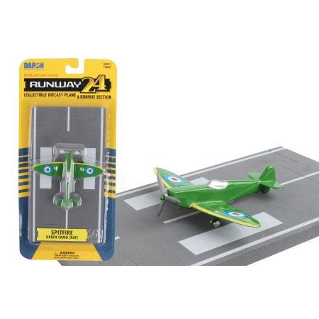 Avión Spitfire Green CAMO Runway24 RW225