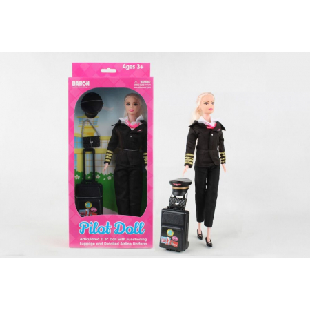 Muñeca Piloto con Equipaje DA330