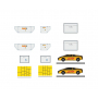 Cargo Container DHL Set for Airport UNLD-CG-4065